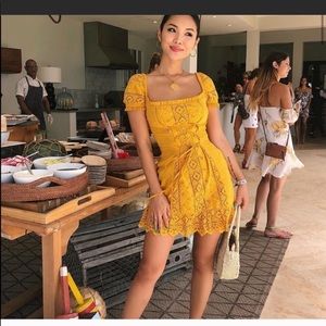 Majorelle Lana Mini Dress XS in Gold Horizon